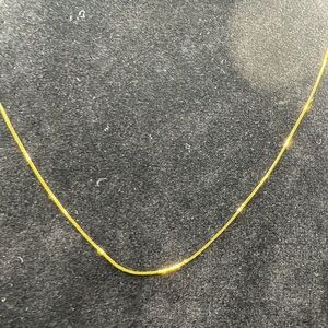 18K SAUDI GOLD BOX CHAIN NECKLACE